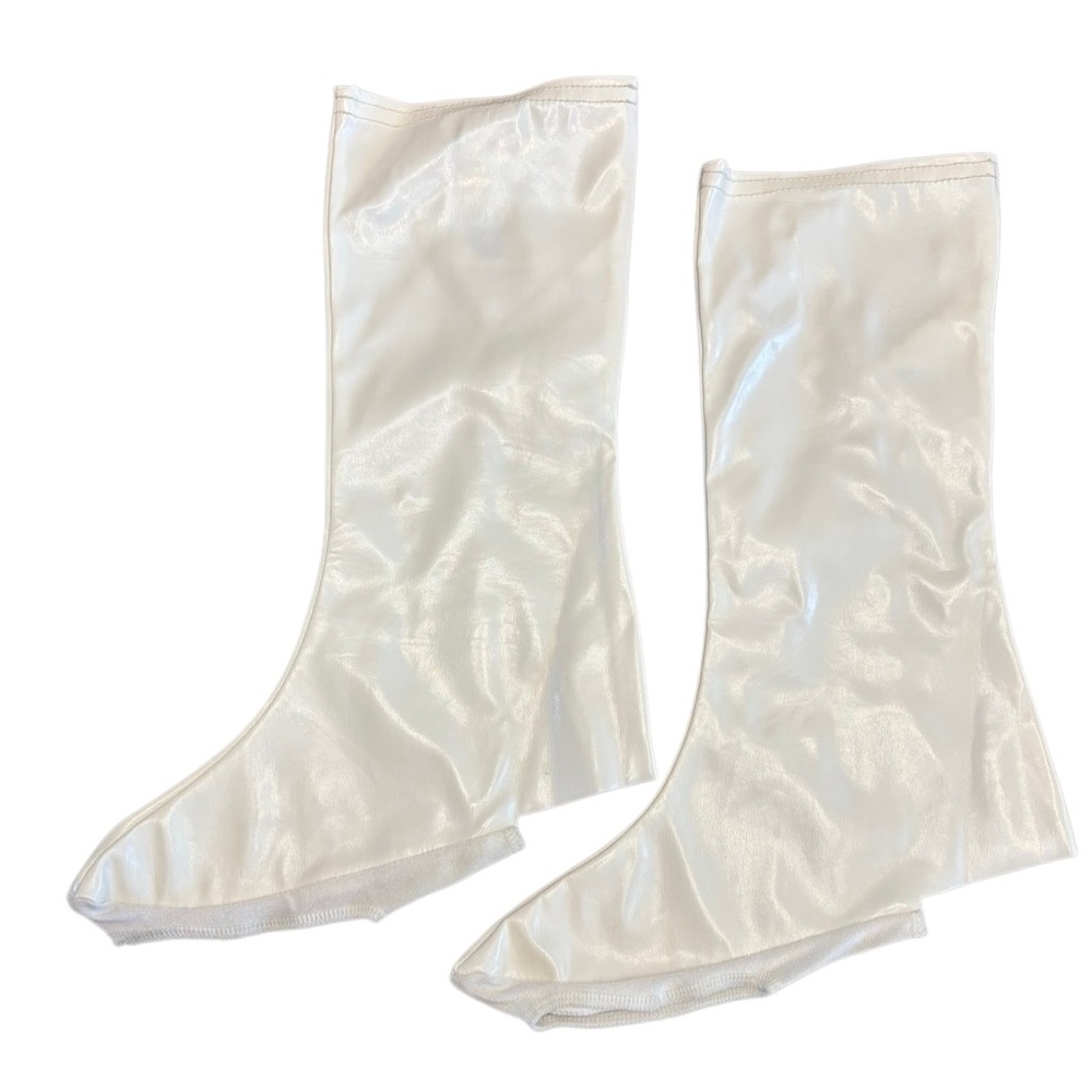 Curtain Call White Dance Boot Covers Spats Child Medium CSM - Picture 2 of 5